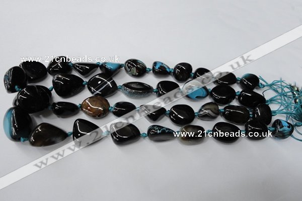 CAG5529 15.5 inches 14*18mm - 22*32mm nuggets agate gemstone beads