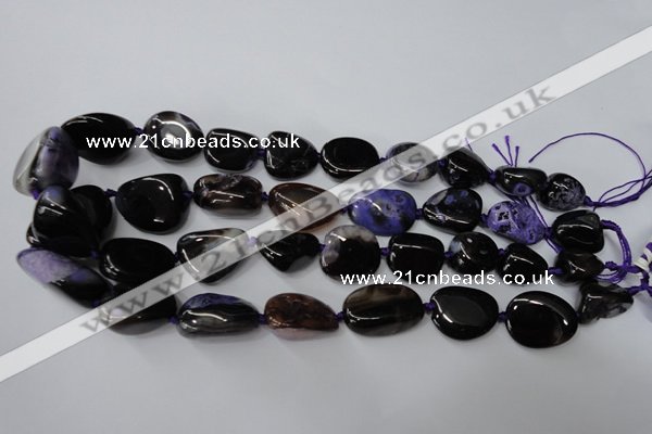 CAG5530 15.5 inches 14*18mm - 22*32mm nuggets agate gemstone beads