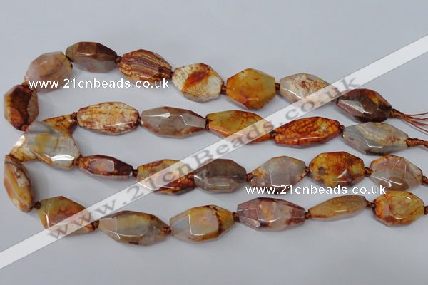 CAG5532 15.5 inches 15*22mm - 15*30mm freeform agate gemstone beads