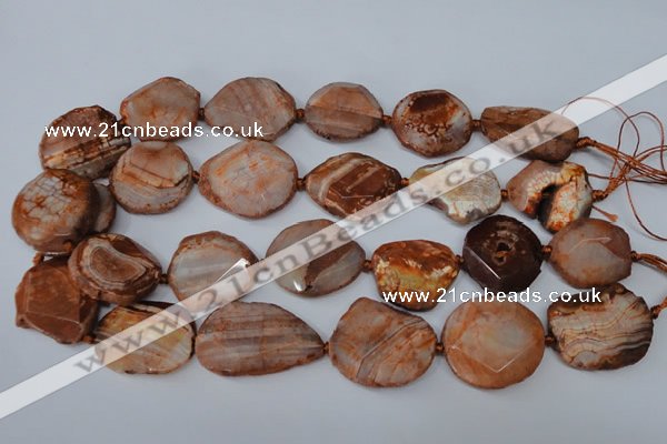 CAG5533 15.5 inches 20*25mm - 25*35mm freeform agate gemstone beads