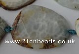 CAG5536 15.5 inches 25*30mm - 25*48mm freeform agate gemstone beads