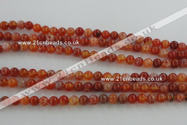 CAG5561 15.5 inches 6mm round natural fire agate beads wholesale