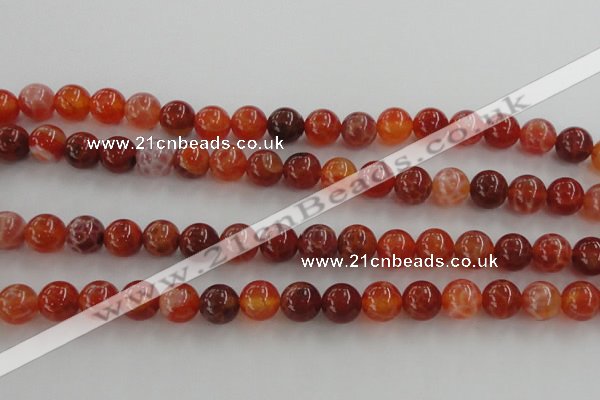 CAG5562 15.5 inches 8mm round natural fire agate beads wholesale