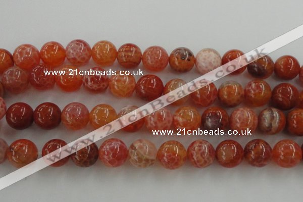 CAG5565 15.5 inches 14mm round natural fire agate beads wholesale