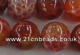 CAG5566 15.5 inches 16mm round natural fire agate beads wholesale