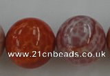 CAG5568 15.5 inches 20mm round natural fire agate beads wholesale