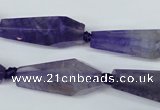 CAG5572 15 inches 15*20mm - 15*38mm faceted nuggets agate beads