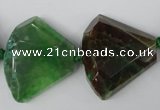 CAG5579 15 inches 22*30mm faceted triangle dragon veins agate beads