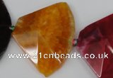 CAG5589 15 inches 30*42mm faceted triangle dragon veins agate beads