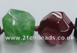 CAG5590 15 inches 10*12mm - 25*27mm faceted nuggets agate beads