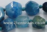 CAG5591 15 inches 10*12mm - 25*27mm faceted nuggets agate beads