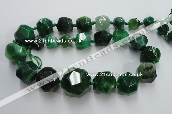 CAG5593 15 inches 10*12mm - 25*27mm faceted nuggets agate beads