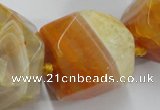 CAG5595 15 inches 12*14mm - 24*25mm faceted nuggets agate beads