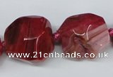 CAG5605 15 inches 18*20mm faceted nuggets agate gemstone beads