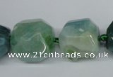 CAG5616 15 inches 20mm faceted nuggets agate gemstone beads