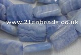 CAG564 16 inches 13*18mm rectangle blue agate beads wholesale