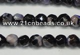 CAG5655 15 inches 4mm faceted round fire crackle agate beads