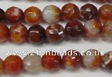 CAG5675 15 inches 6mm faceted round fire crackle agate beads