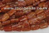 CAG568 15.5 inches 8*10mm rectangle natural fire agate beads