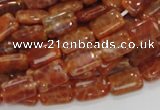 CAG569 15.5 inches 8*12mm rectangle natural fire agate beads