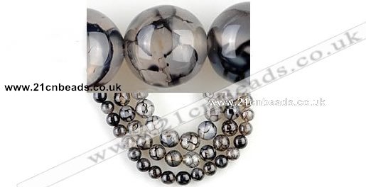 CAG57 5pcs 10&12&14mm round dragon veins agate beads