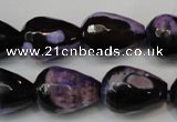 CAG5729 15 inches 13*18mm faceted teardrop fire crackle agate beads