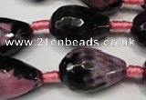 CAG5740 15 inches 15*20mm faceted teardrop fire crackle agate beads