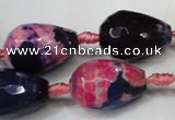 CAG5742 15 inches 15*20mm faceted teardrop fire crackle agate beads