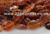 CAG575 15.5 inches 15*20mm faceted oval natural fire agate beads