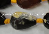 CAG5751 15 inches 18*25mm faceted teardrop fire crackle agate beads