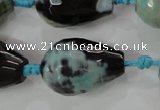 CAG5752 15 inches 18*25mm faceted teardrop fire crackle agate beads