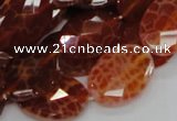 CAG577 15.5 inches 22*30mm faceted oval natural fire agate beads