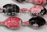 CAG5795 15 inches 13*18mm faceted rice fire crackle agate beads