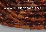 CAG585 15.5 inches 6*9mm faceted teardrop natural fire agate beads