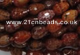 CAG587 15.5 inches 10*14mm faceted teardrop natural fire agate beads