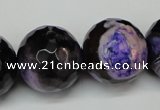 CAG5883 15 inches 20mm faceted round fire crackle agate beads