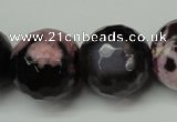CAG5884 15 inches 20mm faceted round fire crackle agate beads