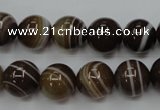 CAG5903 15 inches 12mm round Madagascar agate gemstone beads