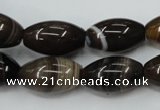 CAG5913 15 inches 12*20mm rice Madagascar agate gemstone beads