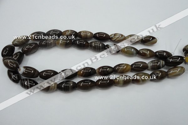CAG5913 15 inches 12*20mm rice Madagascar agate gemstone beads