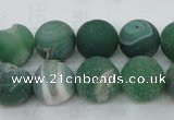 CAG5928 15 inches 12mm round matte druzy agate beads wholesale