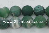 CAG5931 15 inches 18mm round matte druzy agate beads wholesale