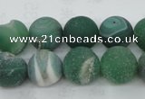 CAG5932 15 inches 20mm round matte druzy agate beads wholesale