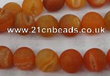 CAG5934 15 inches 10mm round matte druzy agate beads wholesale