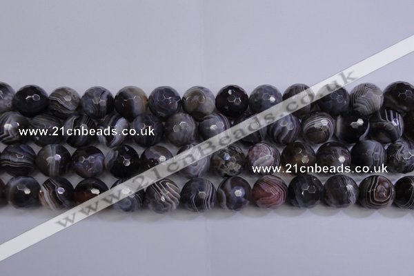 CAG5964 15.5 inches 14mm faceted round botswana agate beads wholesale
