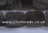 CAG5990 15.5 inches 15*20mm rectangle grey agate gemstone beads