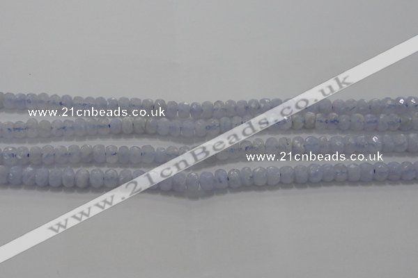 CAG5992 15.5 inches 3*5mm faceted rondelle blue lace agate beads