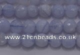 CAG5996 15.5 inches 6mm faceted round blue lace agate beads