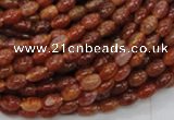 CAG603 15.5 inches 4*6mm rice natural fire agate beads wholesale