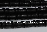 CAG6038 15.5 inches 4*8mm bone matte black agate beads